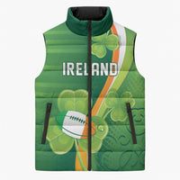 Ireland Rugby Custom Sleeveless Puffer Jacket Irish Shamrock Champions