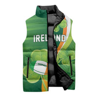 Ireland Rugby Custom Sleeveless Puffer Jacket Irish Shamrock Champions