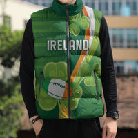 Ireland Rugby Custom Sleeveless Puffer Jacket Irish Shamrock Champions
