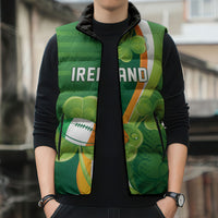 Ireland Rugby Custom Sleeveless Puffer Jacket Irish Shamrock Champions