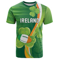Ireland Rugby Custom T Shirt Irish Shamrock Champions
