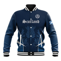 Scotland Rugby Personalized Baseball Jacket Scottish Thistle Champions