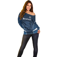 Scotland Rugby Personalized Off Shoulder Sweater Scottish Thistle Champions