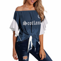 Scotland Rugby Personalized Off Shoulder Wrap Waist Top Scottish Thistle Champions