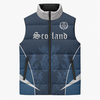 Scotland Rugby Personalized Sleeveless Puffer Jacket Scottish Thistle Champions