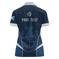 Scotland Rugby Personalized Women Polo Shirt Scottish Thistle Champions
