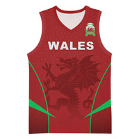 Wales Rugby Personalized Basketball Jersey Welsh Red Dragon Champions