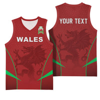 Wales Rugby Personalized Basketball Jersey Welsh Red Dragon Champions
