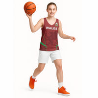Wales Rugby Personalized Basketball Jersey Welsh Red Dragon Champions
