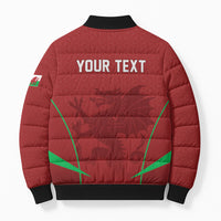 Wales Rugby Personalized Bomber Puffer Jacket Welsh Red Dragon Champions