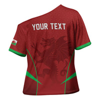 Wales Rugby Personalized Cross Shoulder Shirt Welsh Red Dragon Champions