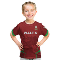 Wales Rugby Personalized Kid T Shirt Welsh Red Dragon Champions