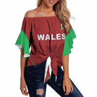 Wales Rugby Personalized Off Shoulder Wrap Waist Top Welsh Red Dragon Champions