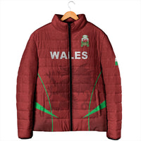 Wales Rugby Personalized Padded Jacket Welsh Red Dragon Champions