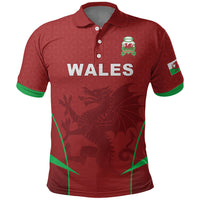 Wales Rugby Personalized Polo Shirt Welsh Red Dragon Champions