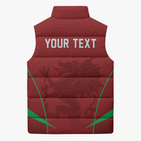 Wales Rugby Personalized Sleeveless Puffer Jacket Welsh Red Dragon Champions