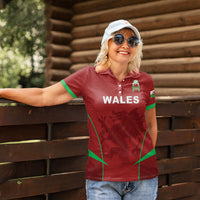 Wales Rugby Personalized Women Polo Shirt Welsh Red Dragon Champions