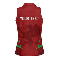 Wales Rugby Personalized Women Sleeveless Polo Shirt Welsh Red Dragon Champions