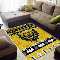 Personalized Brecknockshire Wales Christmas Area Rug Welsh Celtic Bat Design - Wonder Print Shop