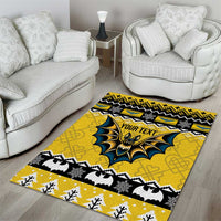 Personalized Brecknockshire Wales Christmas Area Rug Welsh Celtic Bat Design - Wonder Print Shop