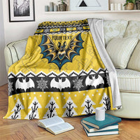 Personalized Brecknockshire Wales Christmas Blanket Welsh Celtic Bat Design - Wonder Print Shop
