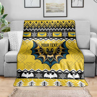 Personalized Brecknockshire Wales Christmas Blanket Welsh Celtic Bat Design - Wonder Print Shop