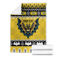 Personalized Brecknockshire Wales Christmas Blanket Welsh Celtic Bat Design - Wonder Print Shop