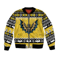 Personalized Brecknockshire Wales Christmas Bomber Jacket Welsh Celtic Bat Design - Wonder Print Shop