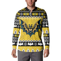 Personalized Brecknockshire Wales Christmas Button Sweatshirt Welsh Celtic Bat Design - Wonder Print Shop