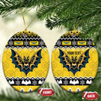 Personalized Brecknockshire Wales Christmas Ceramic Ornament Welsh Celtic Bat Design - Wonder Print Shop