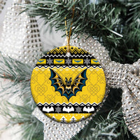 Personalized Brecknockshire Wales Christmas Ceramic Ornament Welsh Celtic Bat Design - Wonder Print Shop