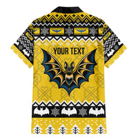 Personalized Brecknockshire Wales Christmas Family Matching Mermaid Dress and Hawaiian Shirt Welsh Celtic Bat Design - Wonder Print Shop