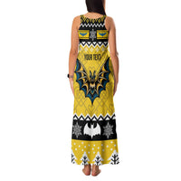 Personalized Brecknockshire Wales Christmas Family Matching Tank Maxi Dress and Hawaiian Shirt Welsh Celtic Bat Design - Wonder Print Shop