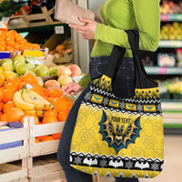 Personalized Brecknockshire Wales Christmas Grocery Bag Welsh Celtic Bat Design - Wonder Print Shop