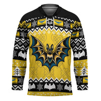 Personalized Brecknockshire Wales Christmas Hockey Jersey Welsh Celtic Bat Design - Wonder Print Shop