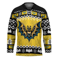 Personalized Brecknockshire Wales Christmas Hockey Jersey Welsh Celtic Bat Design - Wonder Print Shop