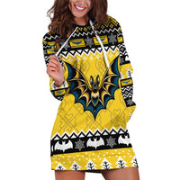 Personalized Brecknockshire Wales Christmas Hoodie Dress Welsh Celtic Bat Design - Wonder Print Shop