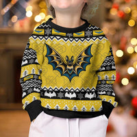 Personalized Brecknockshire Wales Christmas Kid Ugly Christmas Sweater Welsh Celtic Bat Design - Wonder Print Shop