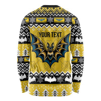 Personalized Brecknockshire Wales Christmas Long Sleeve Shirt Welsh Celtic Bat Design - Wonder Print Shop