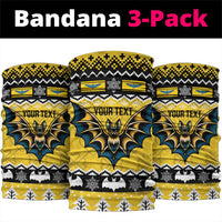 Personalized Brecknockshire Wales Christmas Neck Gaiter Welsh Celtic Bat Design - Wonder Print Shop