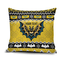 Personalized Brecknockshire Wales Christmas Pillow Cover Welsh Celtic Bat Design - Wonder Print Shop