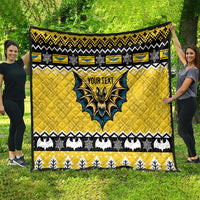 Personalized Brecknockshire Wales Christmas Quilt Welsh Celtic Bat Design - Wonder Print Shop