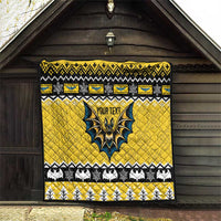 Personalized Brecknockshire Wales Christmas Quilt Welsh Celtic Bat Design - Wonder Print Shop