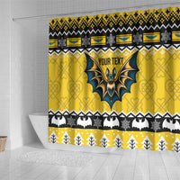 Personalized Brecknockshire Wales Christmas Shower Curtain Welsh Celtic Bat Design - Wonder Print Shop