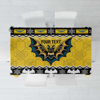 Personalized Brecknockshire Wales Christmas Tablecloth Welsh Celtic Bat Design - Wonder Print Shop
