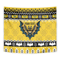 Personalized Brecknockshire Wales Christmas Tapestry Welsh Celtic Bat Design - Wonder Print Shop