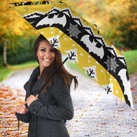 Personalized Brecknockshire Wales Christmas Umbrella Welsh Celtic Bat Design - Wonder Print Shop