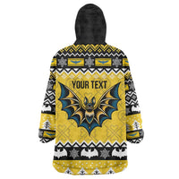 Personalized Brecknockshire Wales Christmas Wearable Blanket Hoodie Welsh Celtic Bat Design - Wonder Print Shop