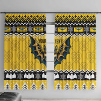 Personalized Brecknockshire Wales Christmas Window Curtain Welsh Celtic Bat Design - Wonder Print Shop