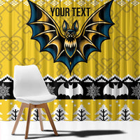 Personalized Brecknockshire Wales Christmas Window Curtain Welsh Celtic Bat Design - Wonder Print Shop